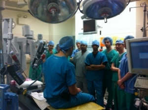 Dr. Lallas instructs in the operating room
