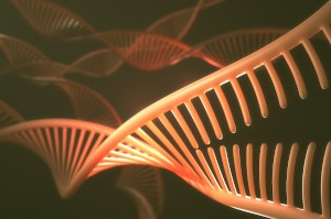 3D illustration, concept of DNA.