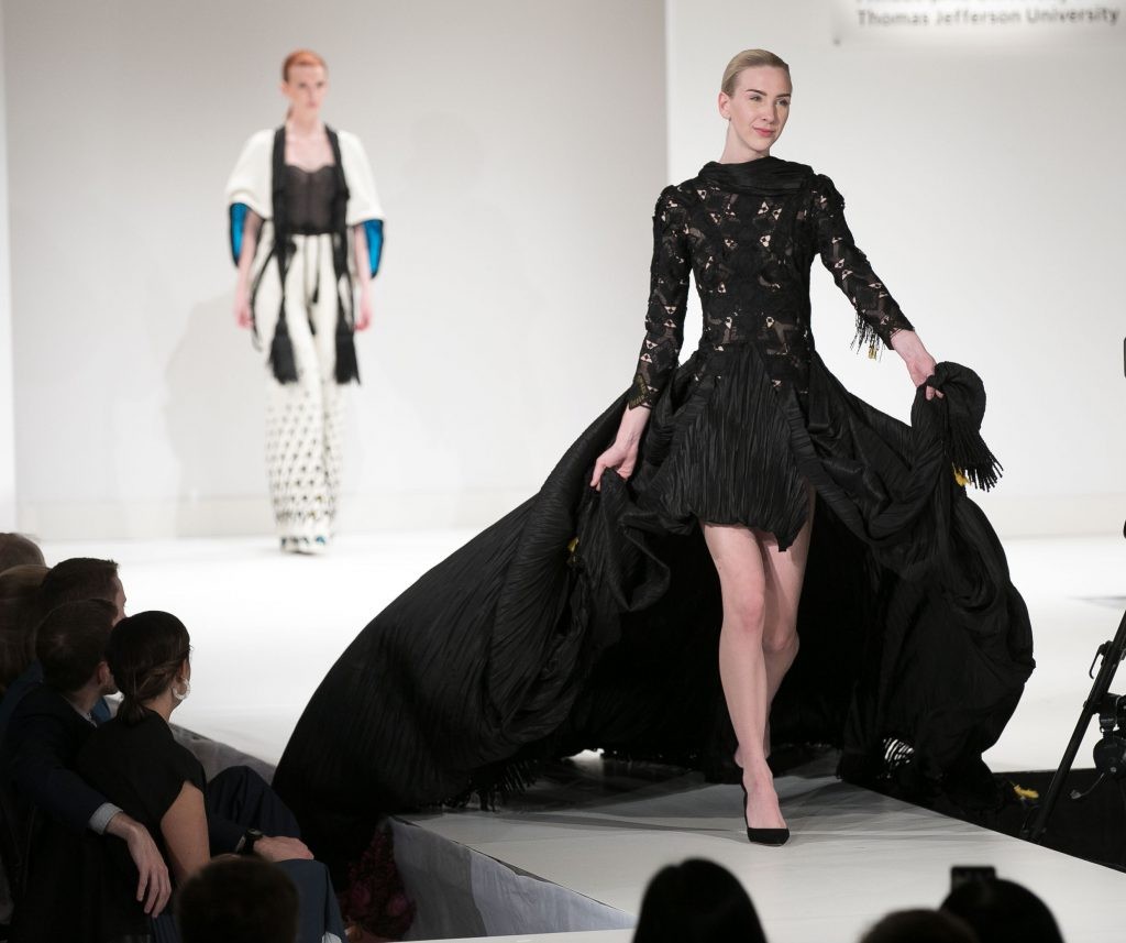 Thomas Heidebrecht received the Fashion Industry Association Award for Best Senior Collection with “FlamBOYant,” which will appear at New York Fashion Week this fall.