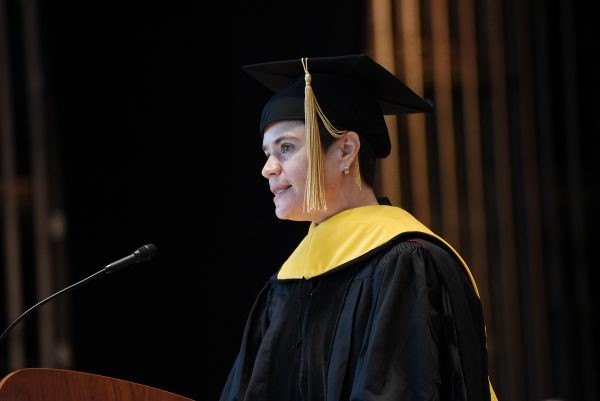 Honorary degree recipient Elise Roy stressed the importance of embracing the differences in ourselves and others.