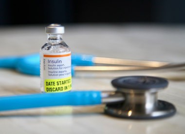Concept of insulin, fake label
