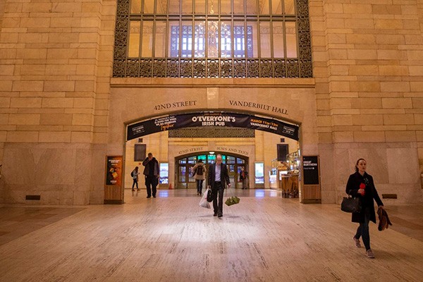 A near empty Grand Central Terminal in New York City during the morning rush on Friday, March 13, 2020. Companies have been asked employees to work from home to avoid the spread of (COVID-19) coronavirus.(Photo: Gordon Donovan) (A near empty Grand Cen