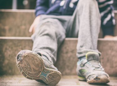 Person experiencing poverty
