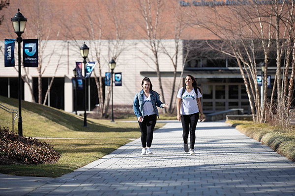 Students walking on campus