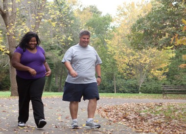 people with obesity exercising