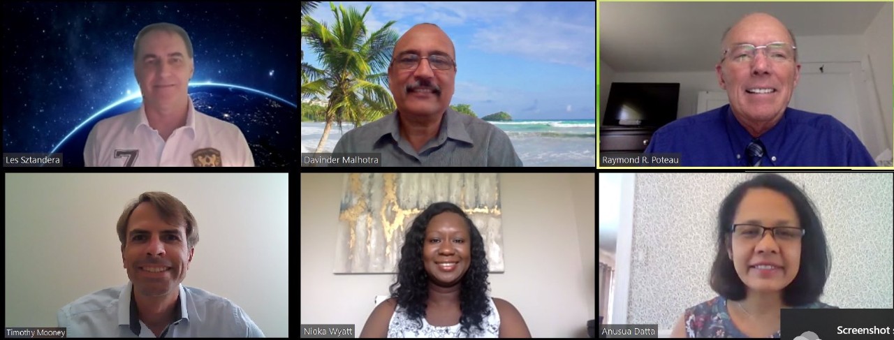 The recipients include (clockwise from top left): Les Sztandera, D.K. Malhotra, Ray Poteau, Anu Datta, Nioka Wyatt and Tim Mooney.