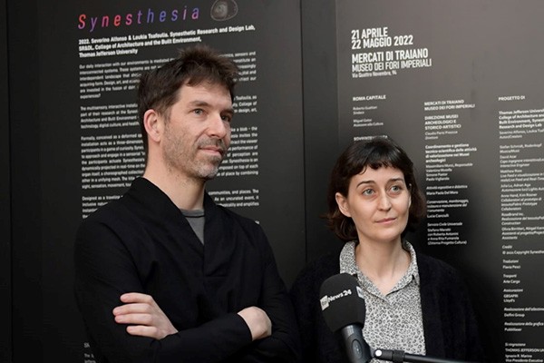 Severino Alfonso and Loukia Tsafoulia of the College of Architecture & the Built Environment’s Synesthetic Research and Design Lab