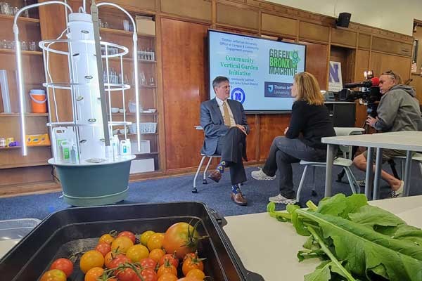 Dr. Charles Pohl unveils Vertical Garden at Norristown area School District
