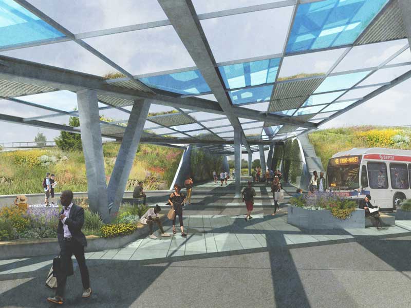 sustainable environments student work bus station perspective McNaught