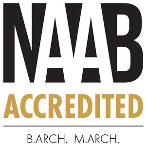 NAAB Accreditation Badge for B. Arch. & M. Arch.