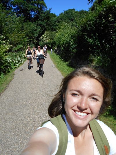 Landscape Architecture students biking around Copenhagen.