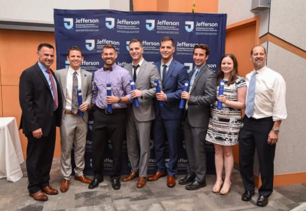 Program Director Brian Schwartz, Kyle Zelesnick, Nathan Spitz, Derek Hawkins, Daniel Hawkins, Jesse Mendillo, Megan Finnegan, and Clinical Coordinator Mark Napoli