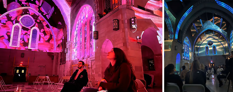Students and participants from the community engaging in the 2024 immersive experience