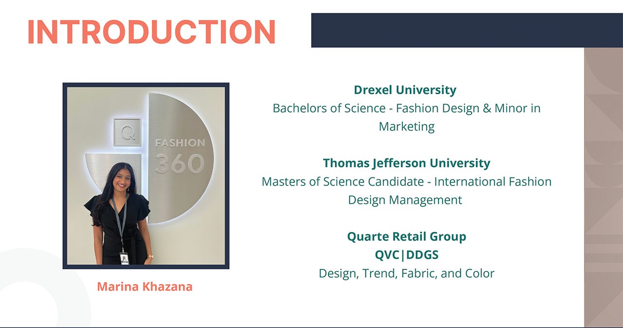 MS in Fashion Design Technology student work Marina Khazana
