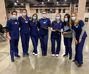 FACT-1 student volunteers at the Pennsylvania Convention Center 
