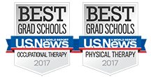 U.S. News logos for Best Grad Schools of 2017 - Occupational Therapy and Physical Therapy