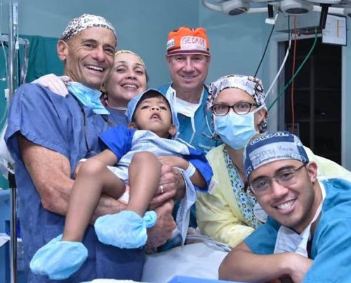 Surgical team with patient