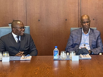 Ivory Coast Ambassador with Dr. Ibrihim, DePalma Dean of SKMC