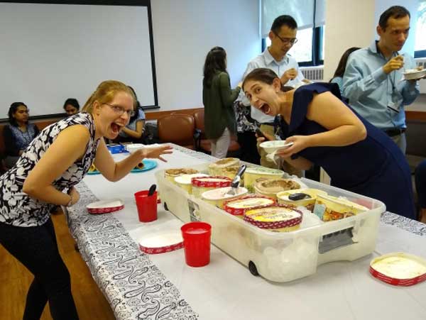 Ice Cream Social - Dr. Collura and Dr. Karp eating all the ice cream.