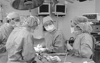 Dr. Deborah Glassman supervising residents during surgery