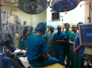 Dr. Lallas instructs in the operating room