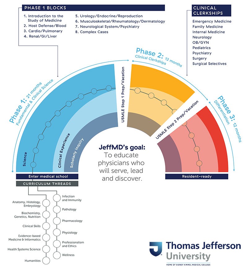 Chart showing the JeffMD Curriculum Overview