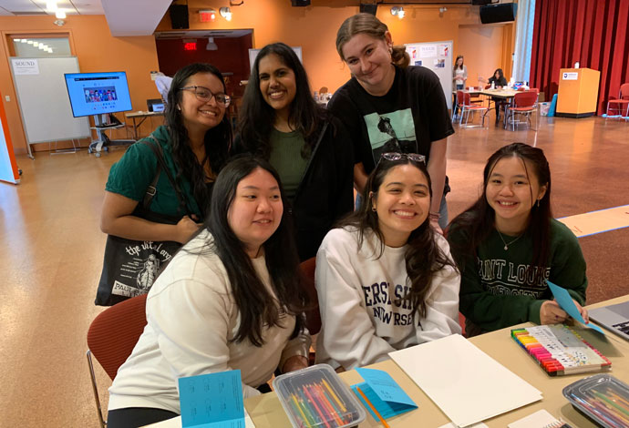Students at one of Jefferson's Creativity Core Curriculum events.