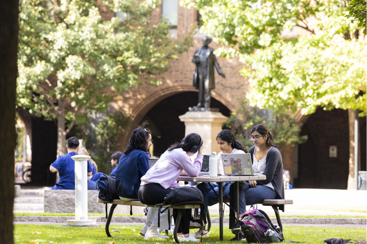 Students sitting at Jefferson's Center City Campus