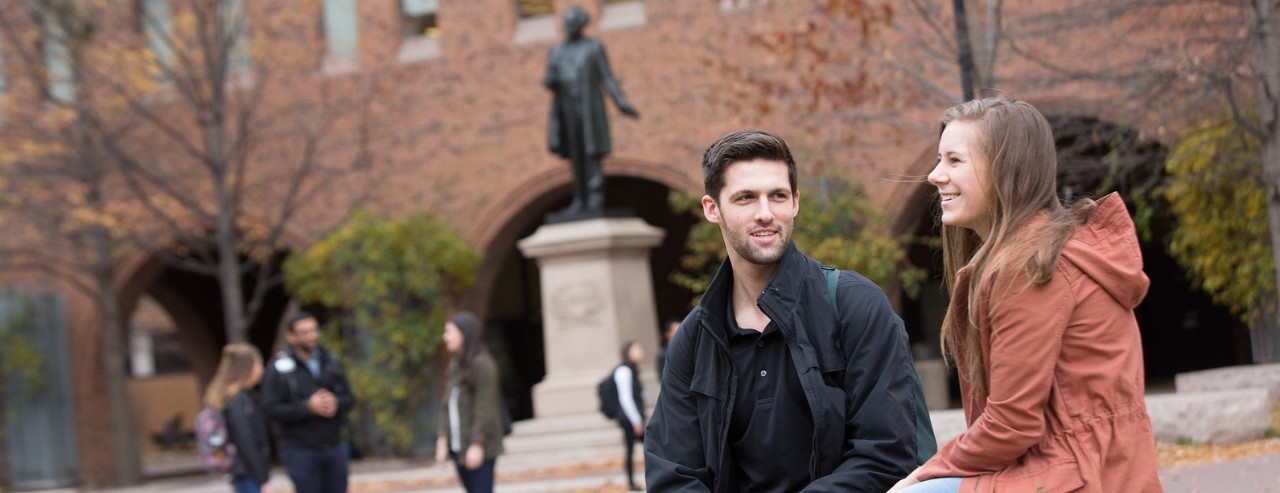 Students in Jefferson Lubert Plaza