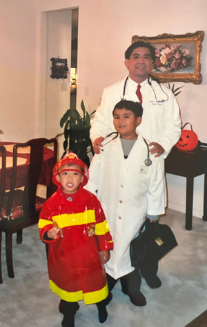 Old photo of Inguito family dressed up for Halloween