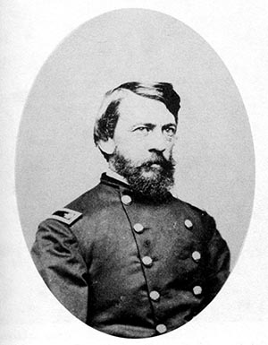 Old portrait of Letterman in his army uniform