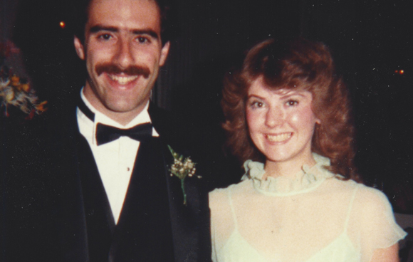 Old photo of Lynda Schneider and Leonard Zon