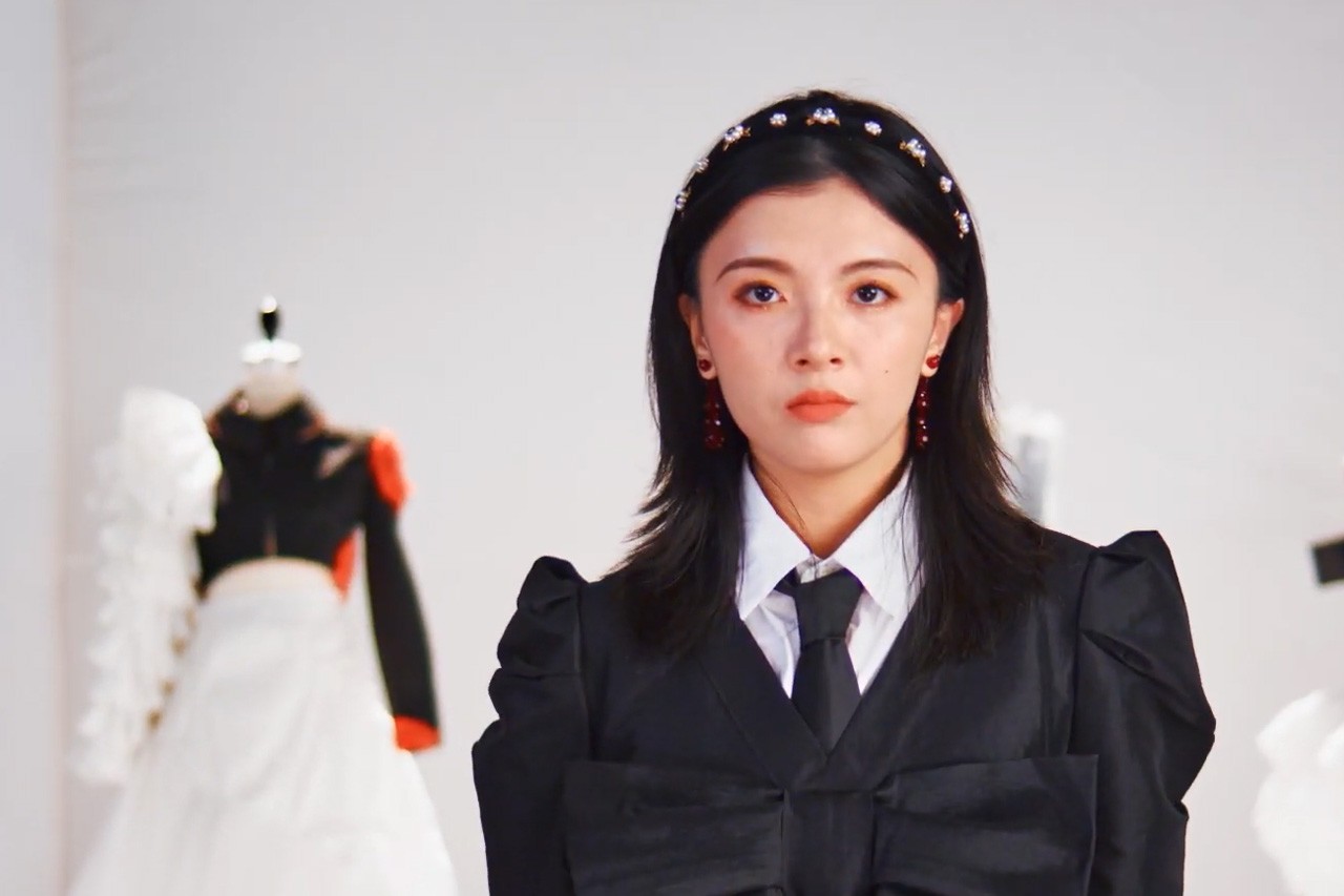 Screenshot image capture from 2022 Fashion Film student with collection