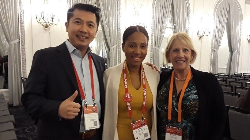 Briana Elson (MSOT ’15), in the center, with Kenneth Ngo, MD (left) Brain Injury Medical Director at Brooks Rehabilitation and Patricia Seibold (right), Director of System Referral Development at Brooks Rehabilitation.