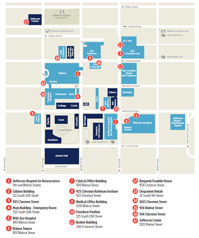Thomas Jefferson University East Falls Campus Map United States Map