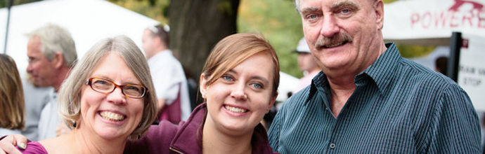 Parents with a student