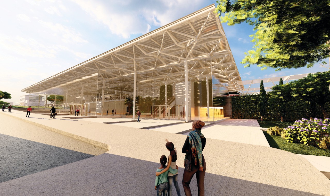 Main entrance day perspective