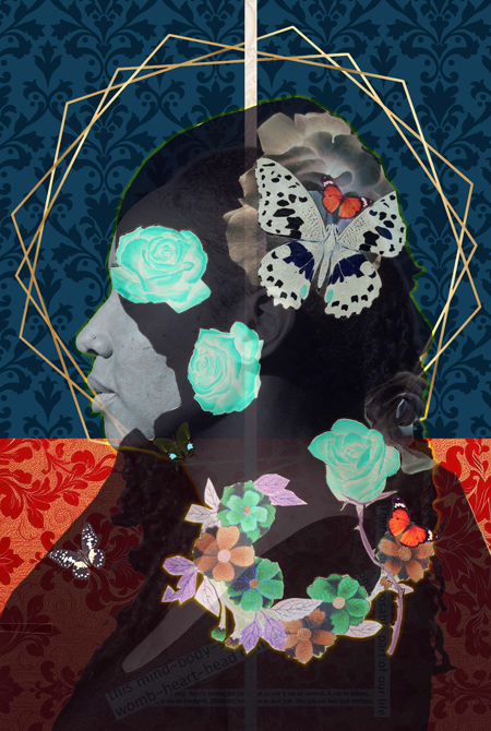 Kara Mshinda, "Untitled". Digital Collage Print (2025)