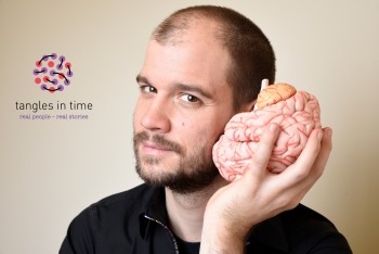 Man holding brain