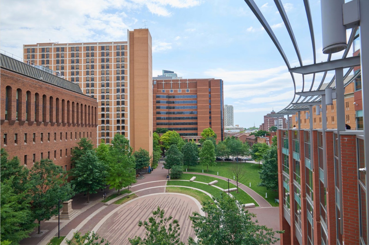 Aerial view of campus