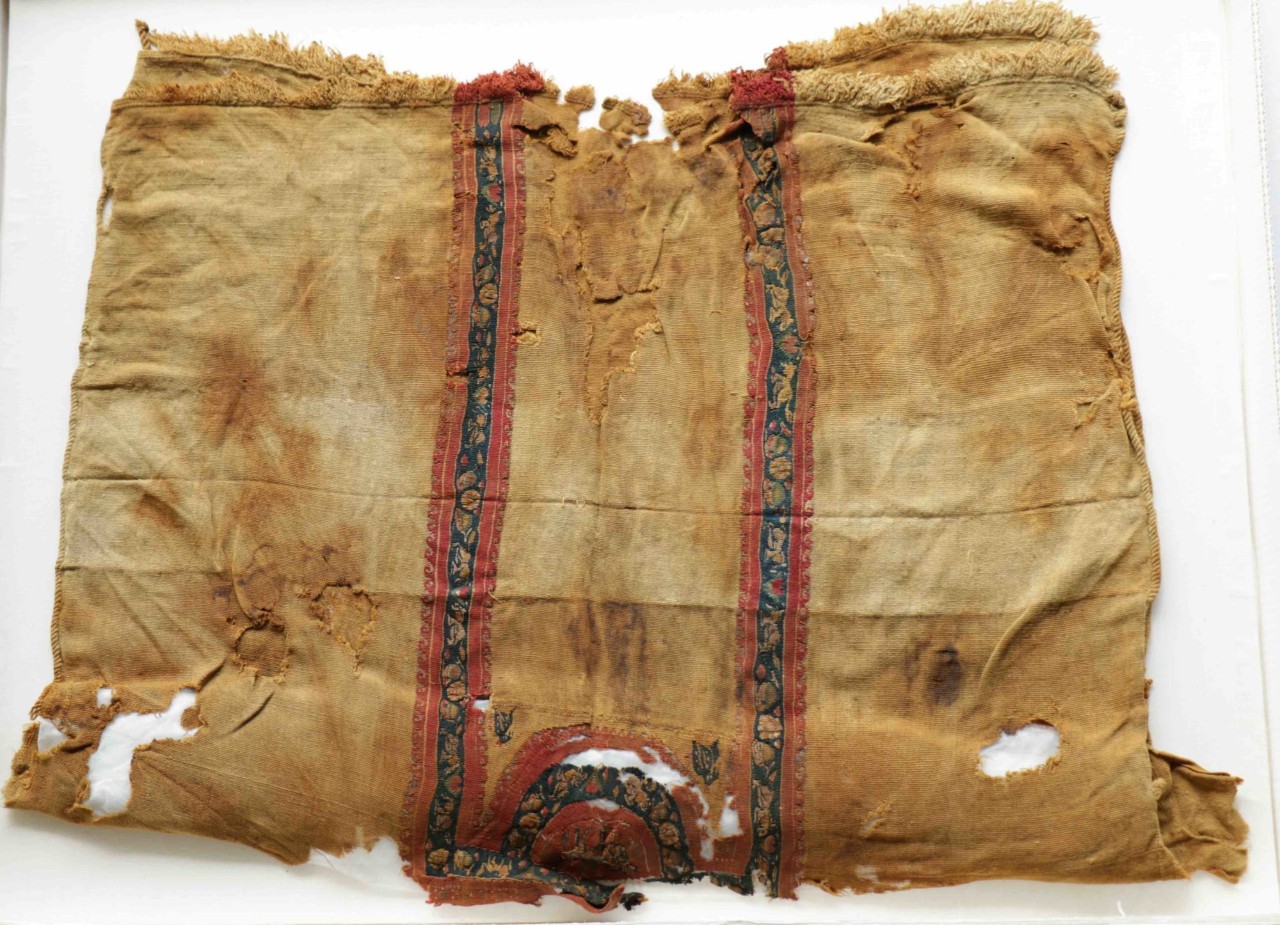 A coptic tunic on display
