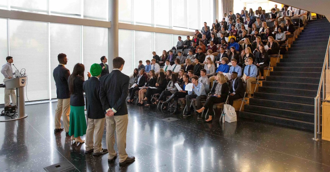 Crowd shot at DECA program