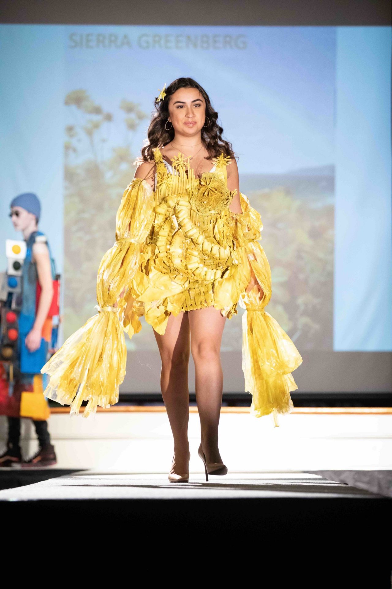Model walking down the runway
