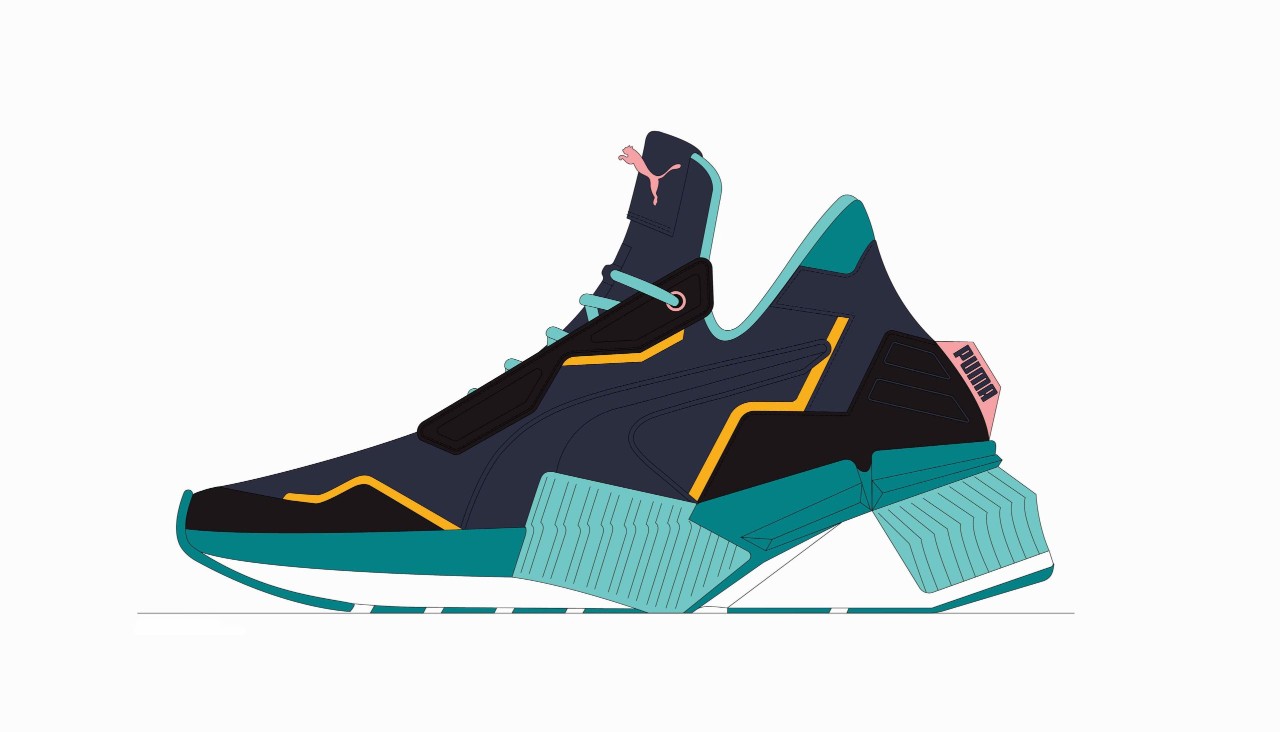 Rendering of Elena Krupicka's sneaker.
