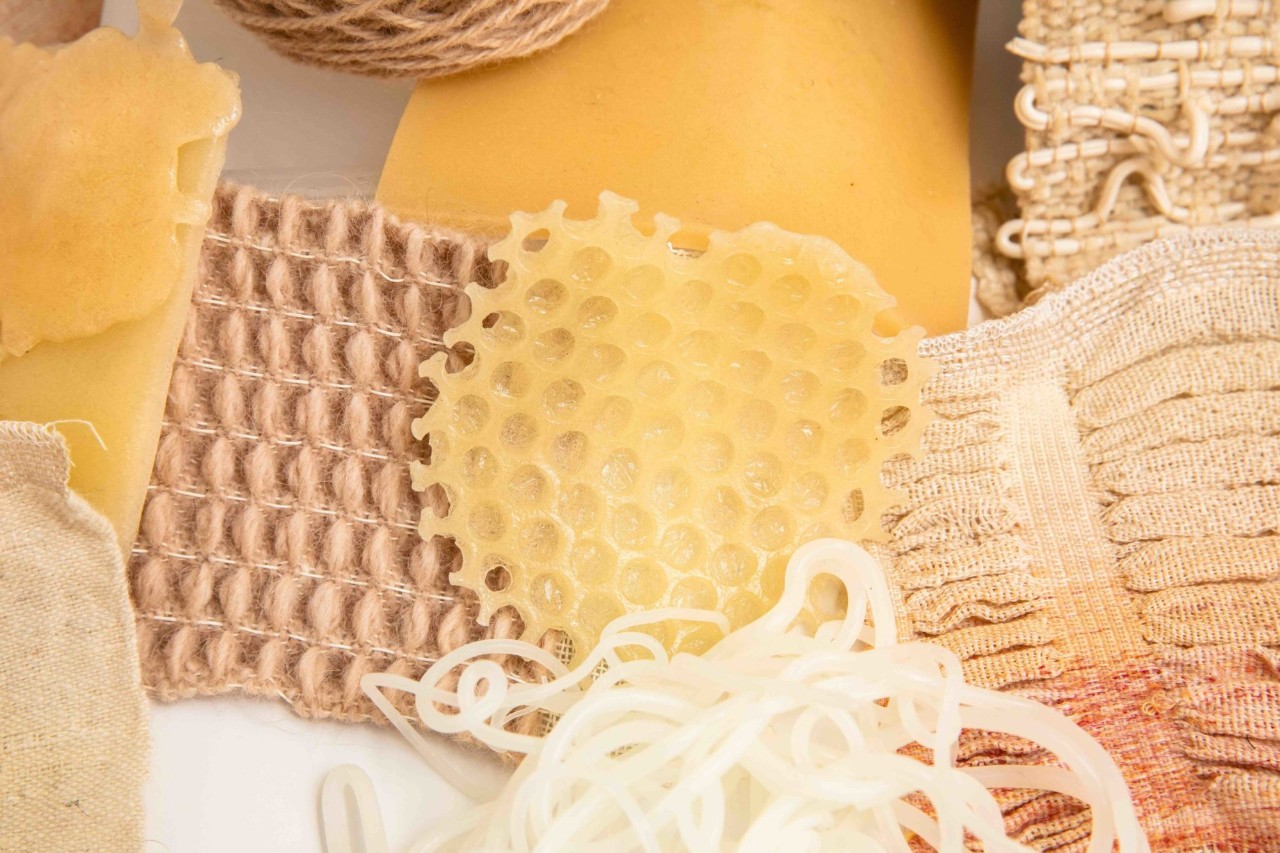 closeup shot of textiles