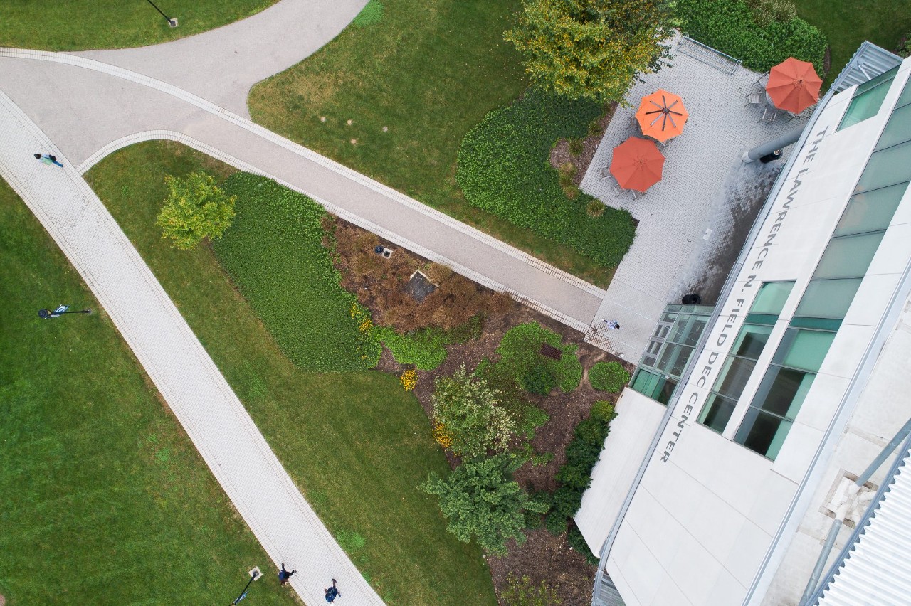 Aerial view of campus