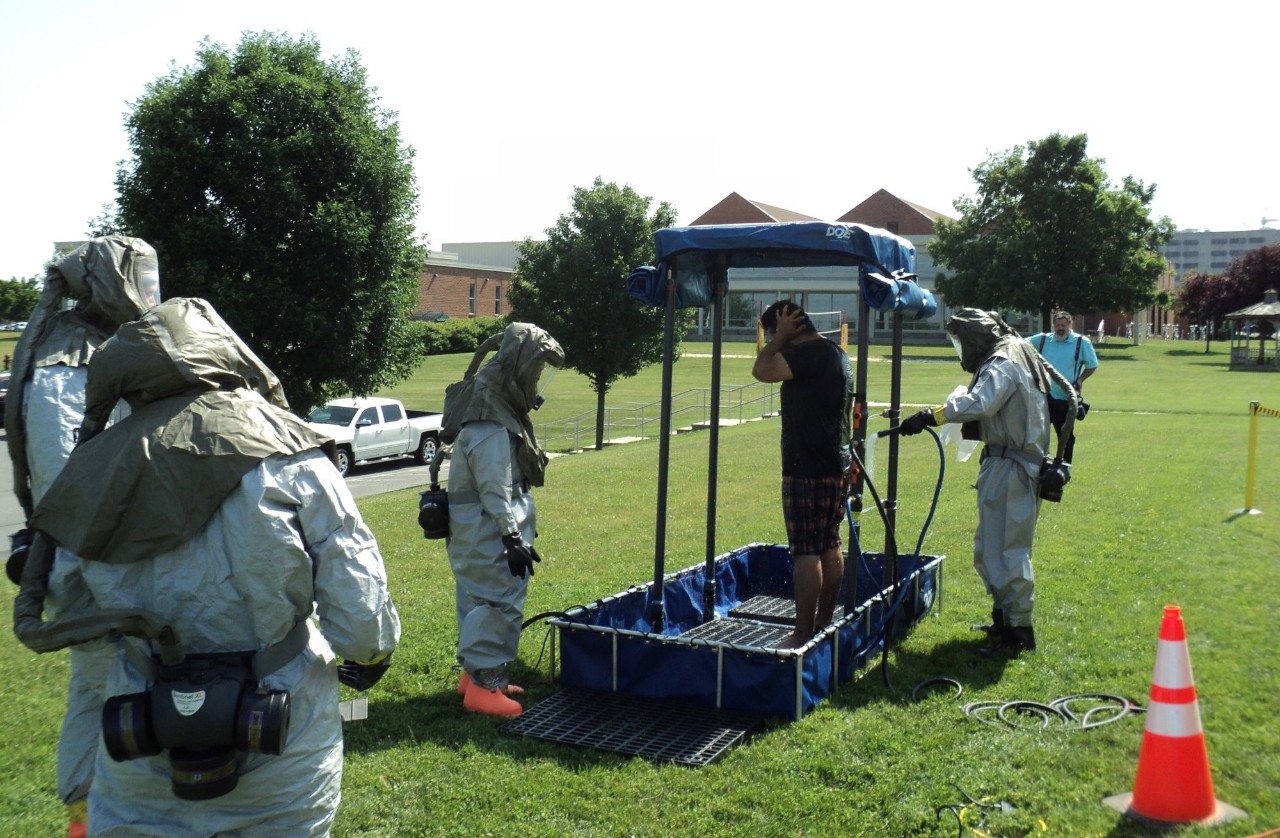 DMM student participating in field training