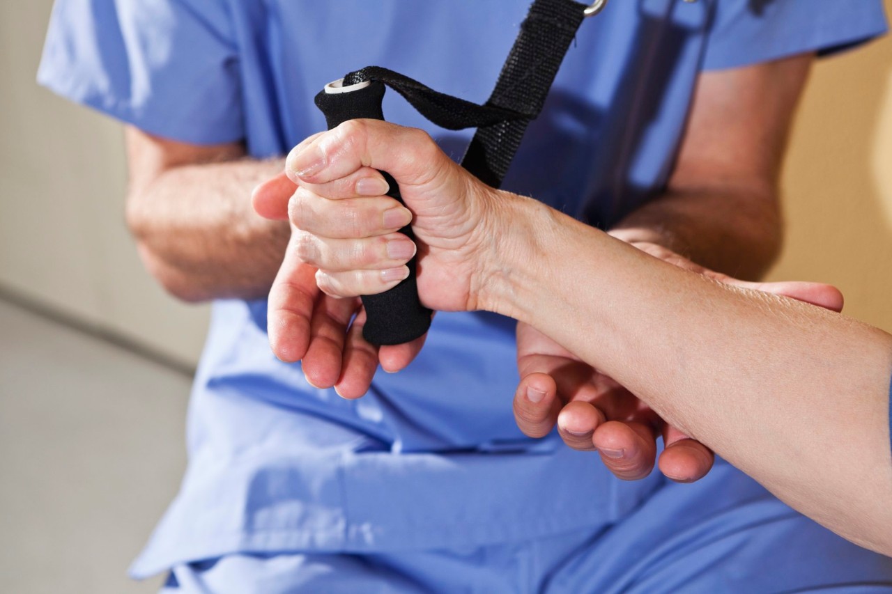 PT working with a patient