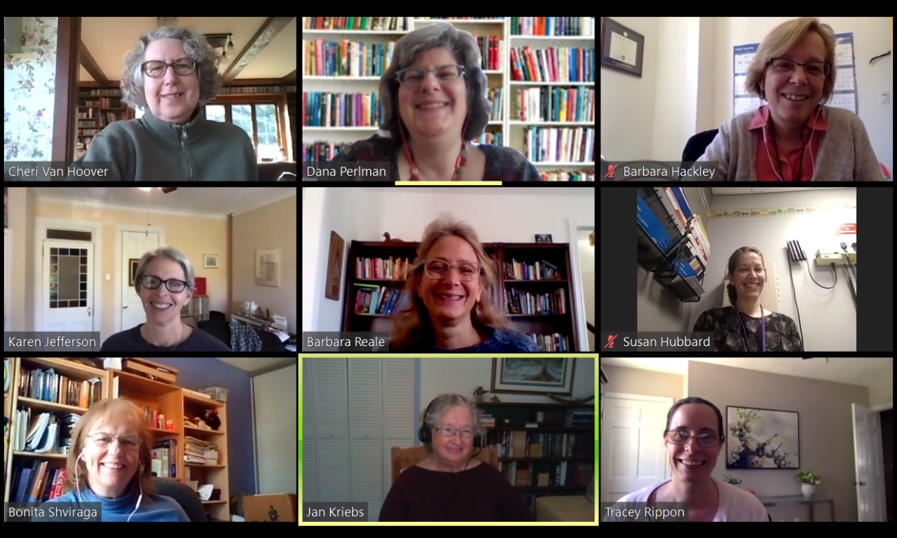 Zoom screenshot of midwife faculty