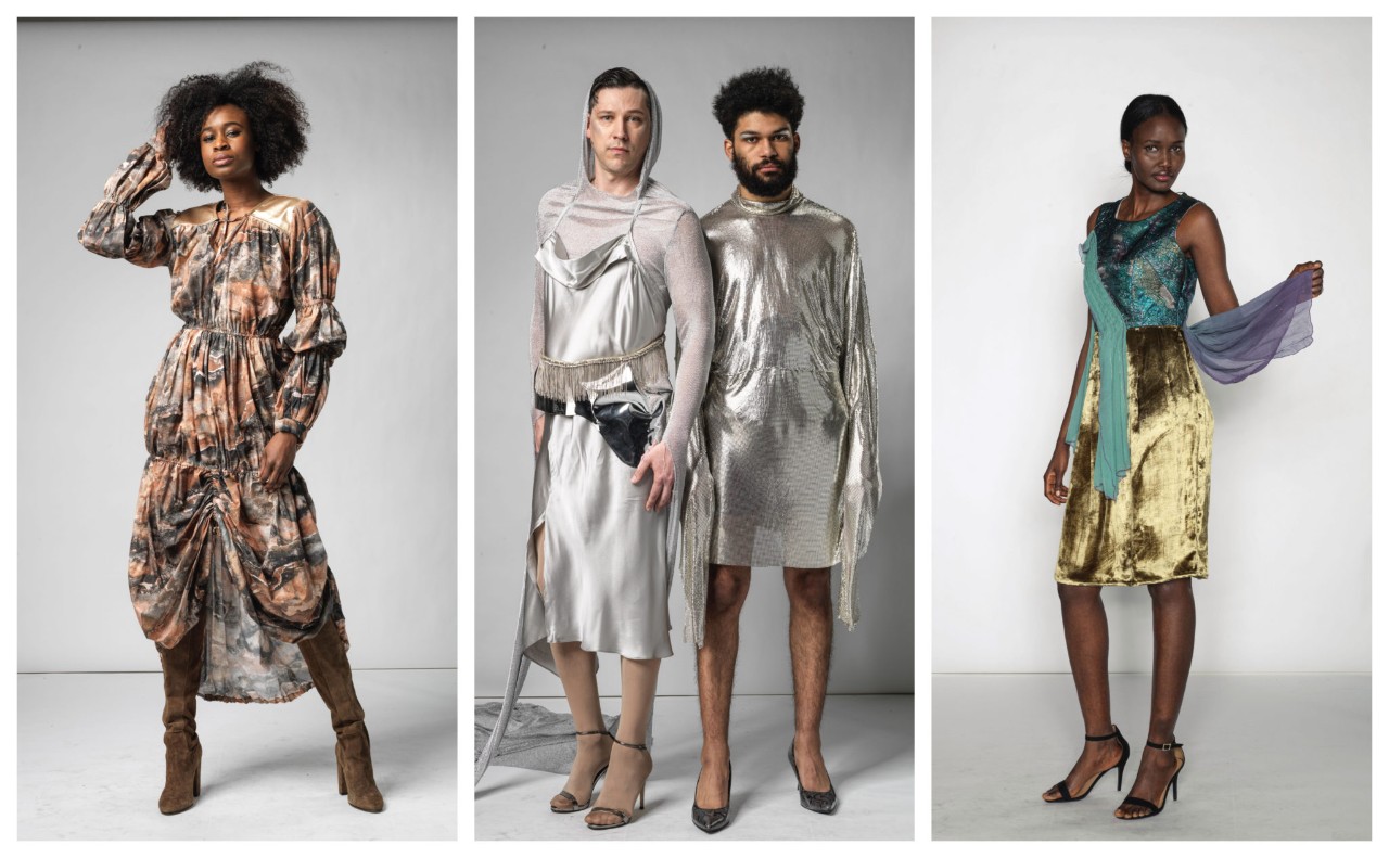 Collage of fashion designs